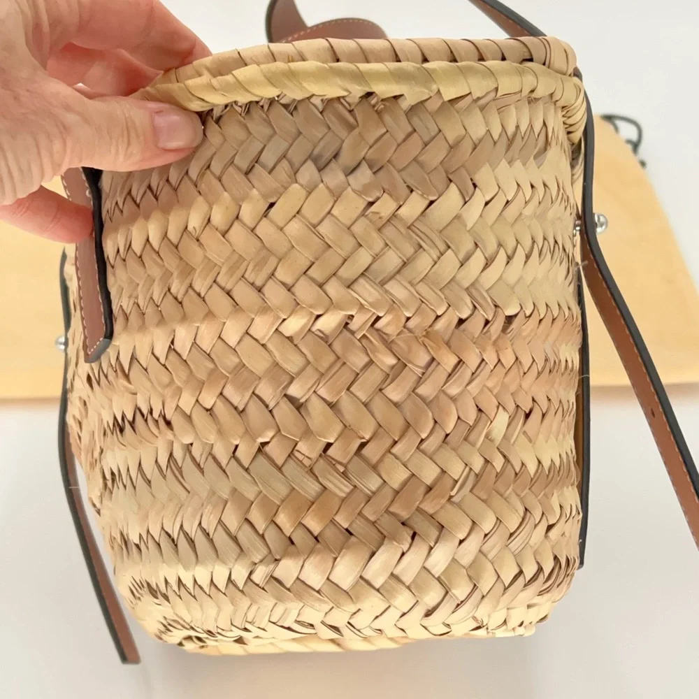 Loewe Brown and Tan Woven Tote w/Dust Bag - Picture 8 of 11